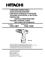 Предварительный просмотр 1 страницы Hitachi FDS10DT Handling Instructions Manual