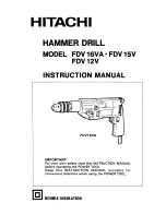 Hitachi FDV 12V Instruction Manual предпросмотр