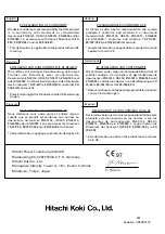 Preview for 22 page of Hitachi FG 12SB Handling Instructions Manual