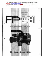 Hitachi FP-Z31 Operation Manual preview