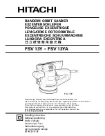 Hitachi FSV 13Y Handling Instructions Manual preview