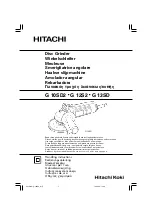 Hitachi G 10SD2 Handling Instructions Manual preview