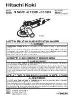 Hitachi G 10SR2 Instruction Manual предпросмотр