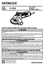 Hitachi G 12S2 Instruction And Safety Manual preview