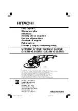 Hitachi G 13SC2 Handling Instructions Manual preview