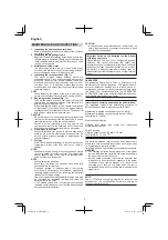 Предварительный просмотр 8 страницы Hitachi G 14DSL Handling Instructions Manual