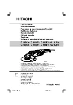 Hitachi G 18SCY Handling Instructions Manual preview