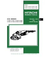 Hitachi G 18SE3 Technical Data And Service Manual preview