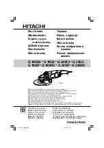 Preview for 1 page of Hitachi G 18SH2 Handling Instructions Manual