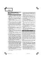 Предварительный просмотр 8 страницы Hitachi G 18UDY Handling Instructions Manual