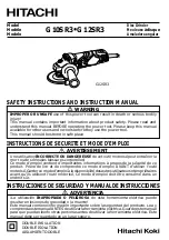 Hitachi G10SR3 User Manual preview