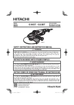 Предварительный просмотр 1 страницы Hitachi G18ST Instruction Manual