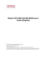 Hitachi GD-7000 User Manual предпросмотр