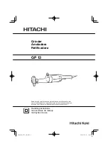 Preview for 1 page of Hitachi GP 13 Handling Instructions Manual