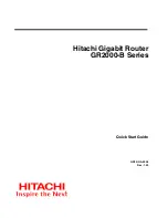 Preview for 1 page of Hitachi GR2000-B Series Quick Start Manual