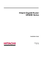 Preview for 1 page of Hitachi GR2000 Series Installation Manual
