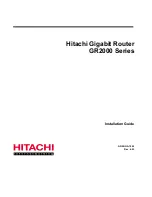 Hitachi GR2000 Series Installation Manual предпросмотр