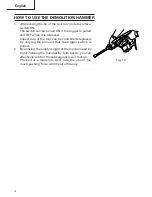 Предварительный просмотр 12 страницы Hitachi H 30PV Safety Instructions And Instruction Manual