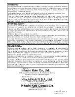 Preview for 48 page of Hitachi H 30PV Safety Instructions And Instruction Manual