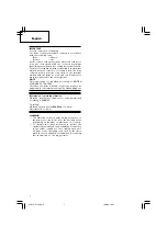 Предварительный просмотр 8 страницы Hitachi H 41SC Handling Instructions Manual