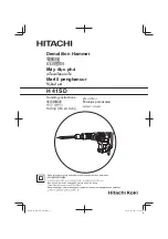 Hitachi H 41SD Handling Instructions Manual preview
