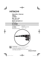 Предварительный просмотр 1 страницы Hitachi H 41SD Handling Instructions Manual