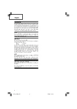 Предварительный просмотр 7 страницы Hitachi H 60KA Handling Instructions Manual