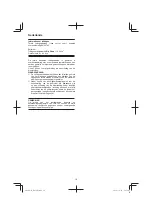 Предварительный просмотр 18 страницы Hitachi H 65SB2 Handling Instructions Manual