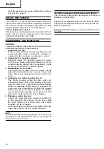 Preview for 17 page of Hitachi H 70SA Handling Instructions Manual