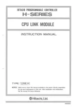 Hitachi H Series Instruction Manual preview