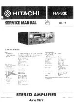 Preview for 1 page of Hitachi HA-330 Service Manual