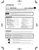 Hitachi HAS-K252 User Manual предпросмотр