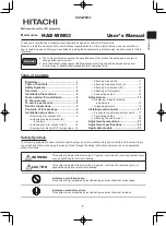 Hitachi HAS-WM03 User Manual preview