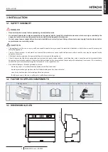 Предварительный просмотр 9 страницы Hitachi HC-A16MB Installation And Operation Manual