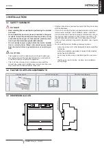 Предварительный просмотр 9 страницы Hitachi HC-A64MB Installation And Operation Manual