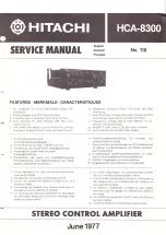 Hitachi HCA-8300 Service Manual предпросмотр