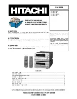Hitachi HCUR700E Service Manual preview