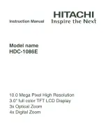 Preview for 1 page of Hitachi HDC-1086E Instruction Manual