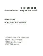 Предварительный просмотр 1 страницы Hitachi HDC-1098E Instruction Manual