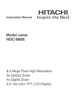 Hitachi HDC-886E Instruction Manual предпросмотр