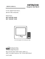 Hitachi HDF-1002 User Manual preview