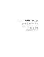 Hitachi HDF-700H Operating Instructions Manual preview