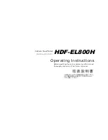 Предварительный просмотр 1 страницы Hitachi HDF-EL800H Operating Instructions Manual