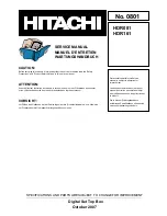 Hitachi HDR081 Service Manual preview