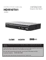 Hitachi HDR10T01 Instruction Manual preview