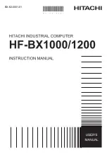 Hitachi HF-BX1000 Instruction Manual preview