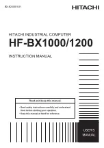 Preview for 2 page of Hitachi HF-BX1000 Instruction Manual