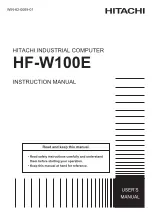 Preview for 2 page of Hitachi HF-W100E Instruction Manual