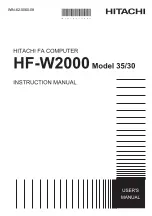 Hitachi HF-W2000 30 User Manual preview