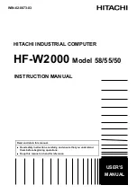 Hitachi HF-W2000 50 Instruction Manual предпросмотр